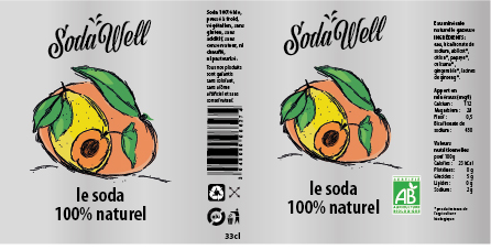 étiquette de canette de soda